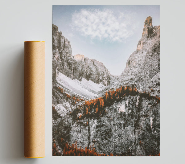 Orange Mountain Valley. Print