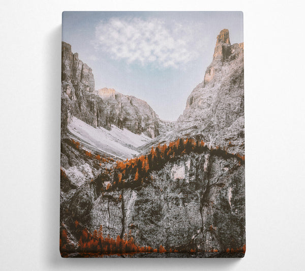  A Canvas Print of Orange Mountain Valley. Canvas Wall Art