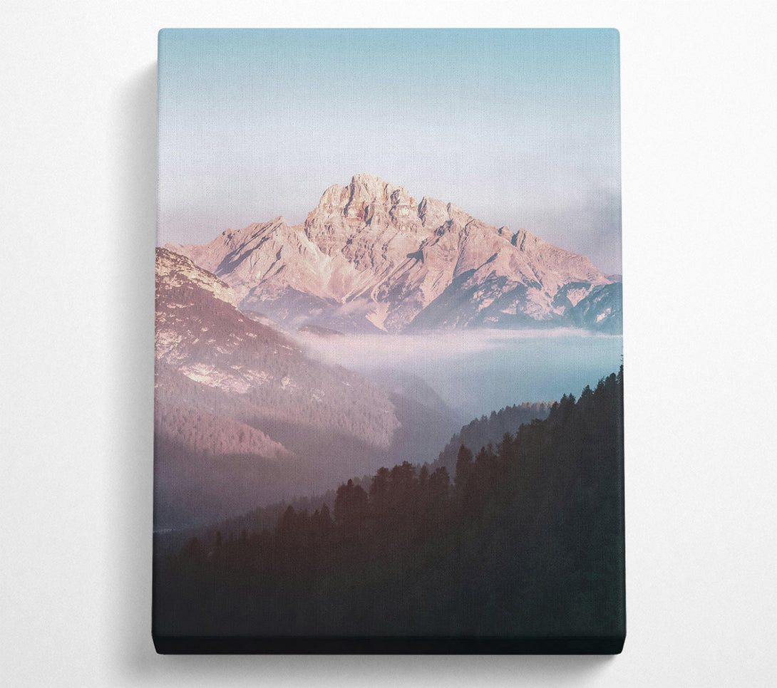  A Canvas Print of Pink Mountain Mist Canvas Print