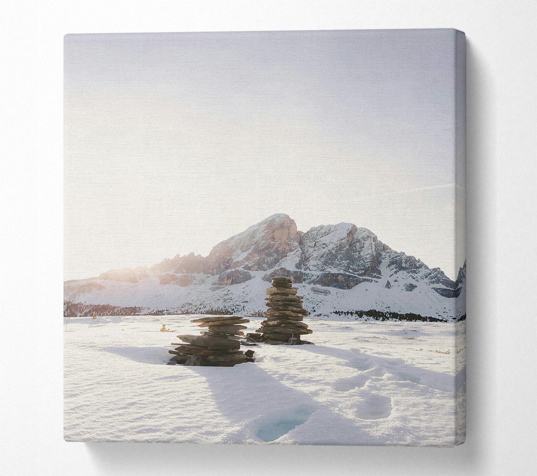  A Canvas Print of White Mountain Cairns Canvas Print