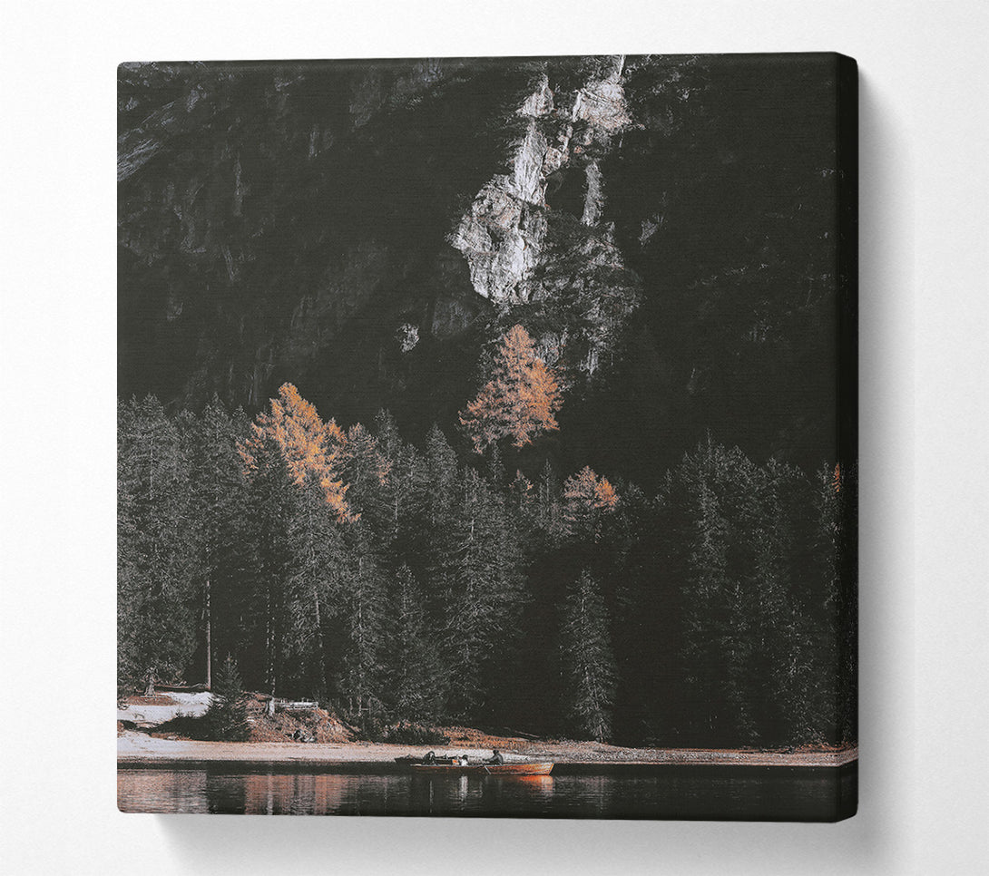  A Canvas Print of Golden Pines And Shadows Canvas Art