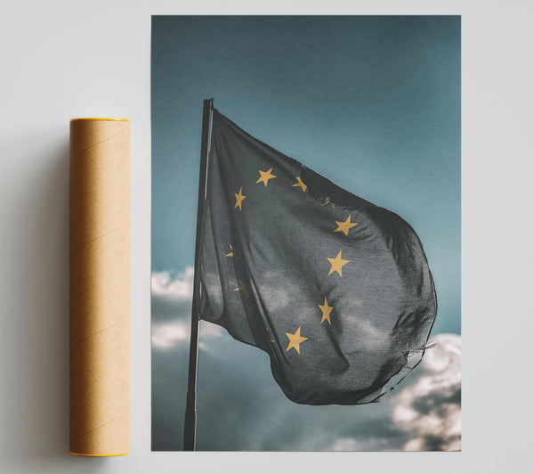 Azure Union Stars Print