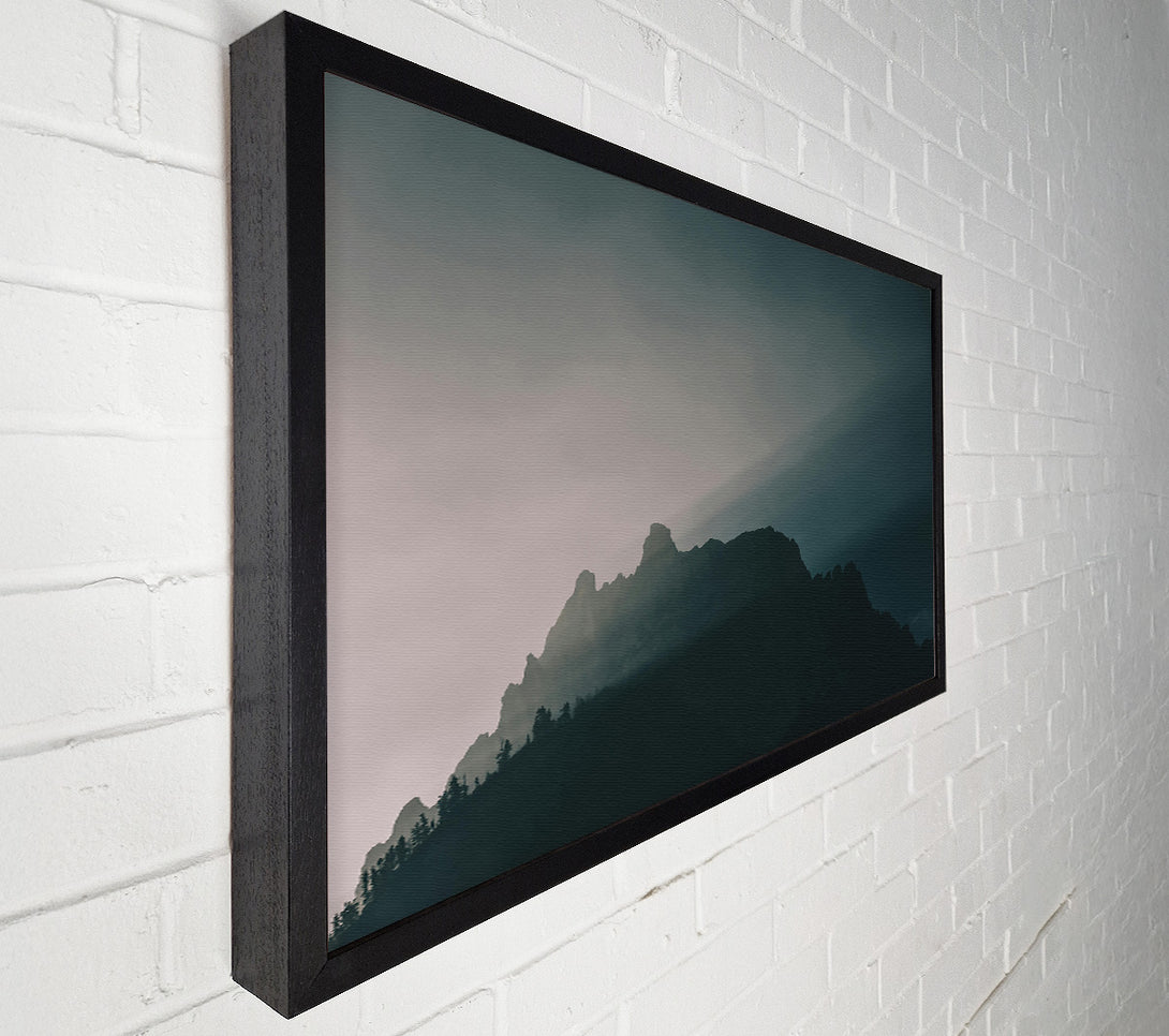  A Canvas Print of Teal Mountain Silence Canvas Print