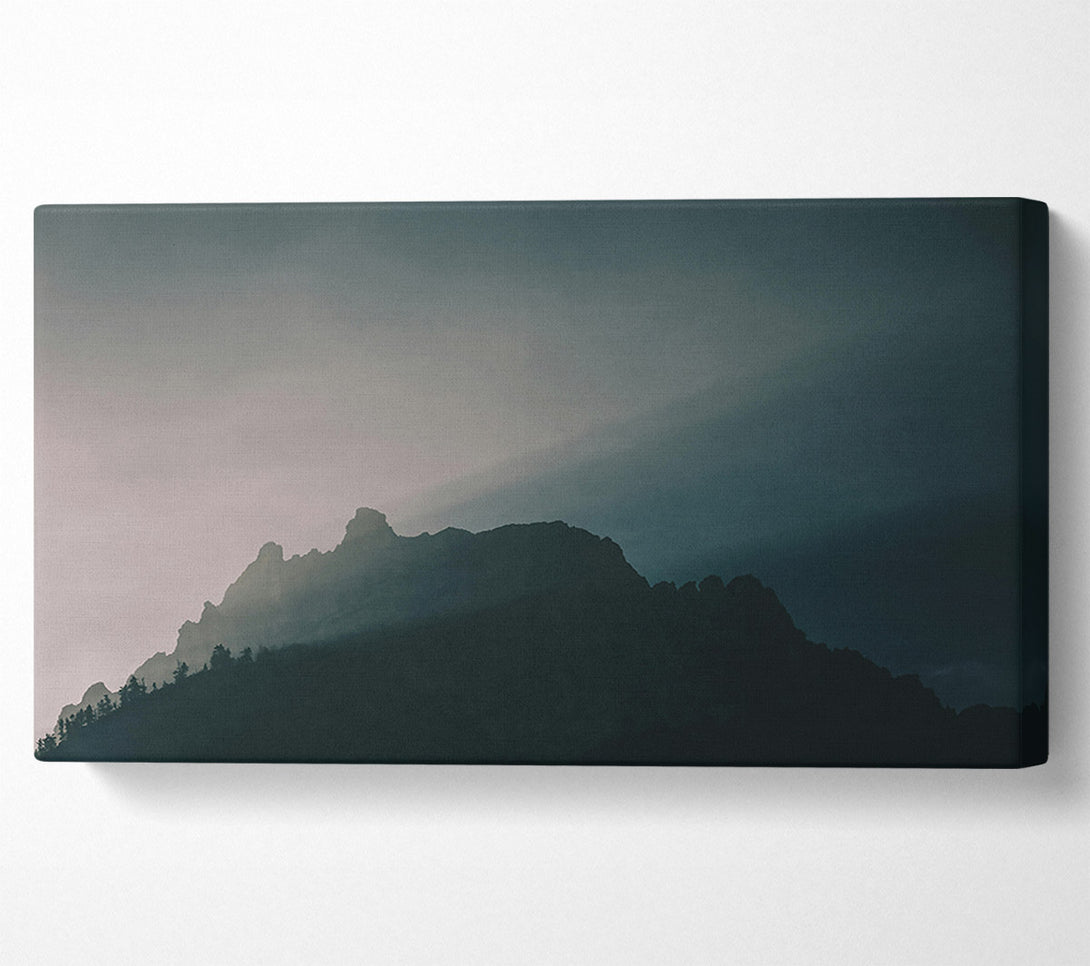  A Canvas Print of Teal Mountain Silence Canvas Print