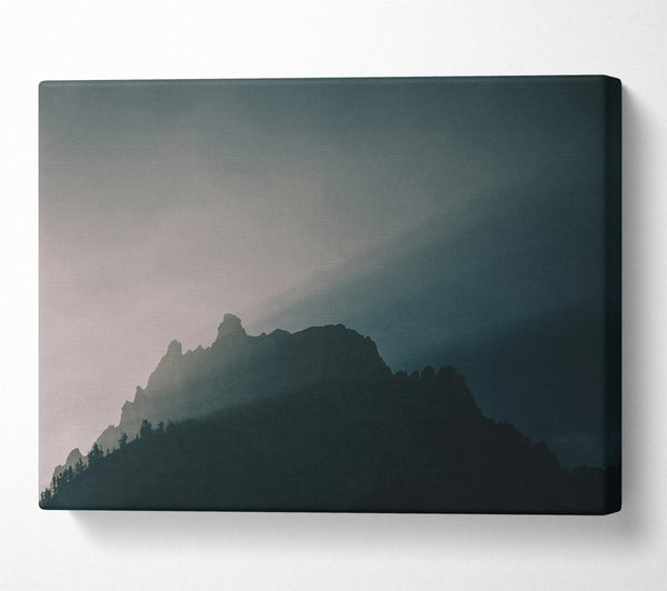  A Canvas Print of Teal Mountain Silence Canvas Print