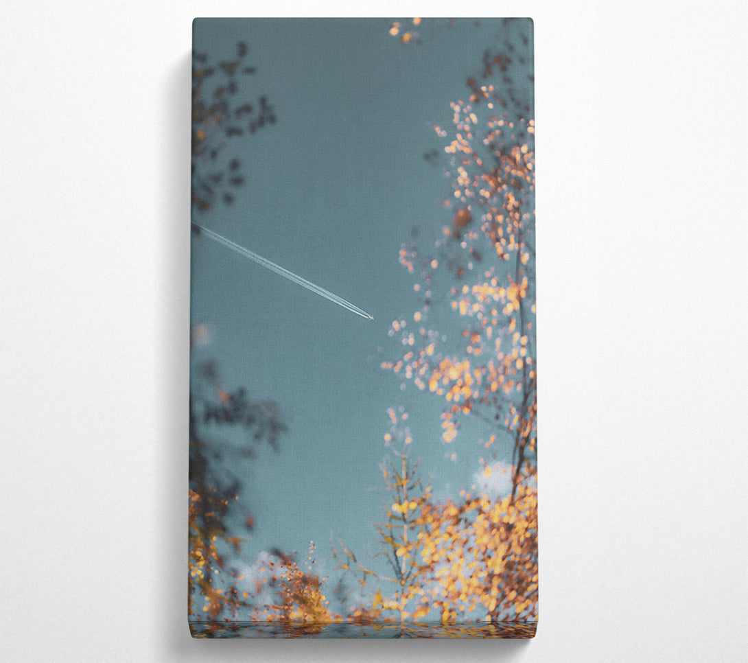  A Canvas Print of Blue Sky Contrail Canvas Wall Art