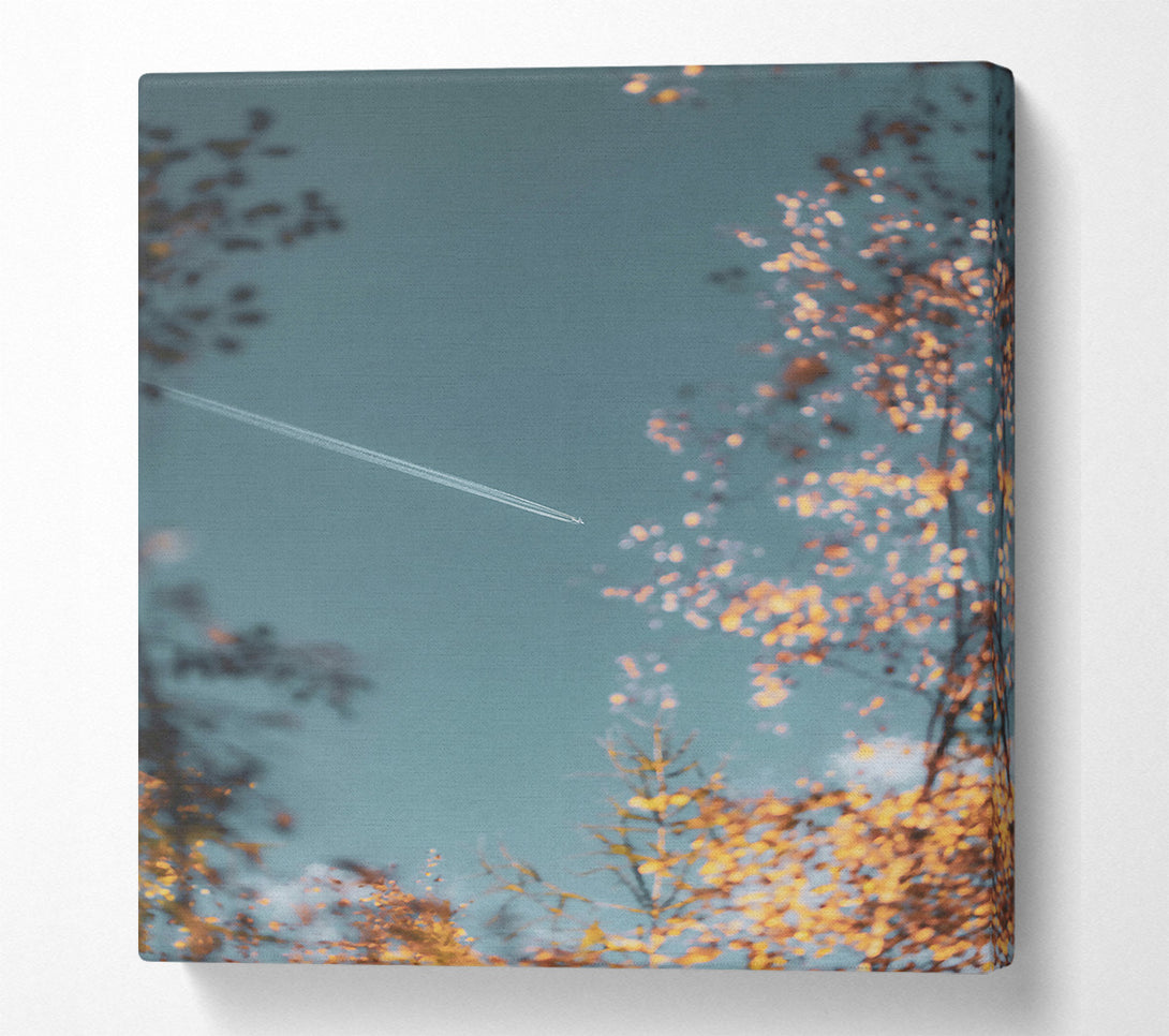  A Canvas Print of Blue Sky Contrail Canvas Wall Art
