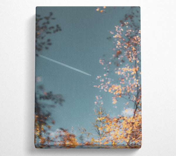  A Canvas Print of Blue Sky Contrail Canvas Wall Art