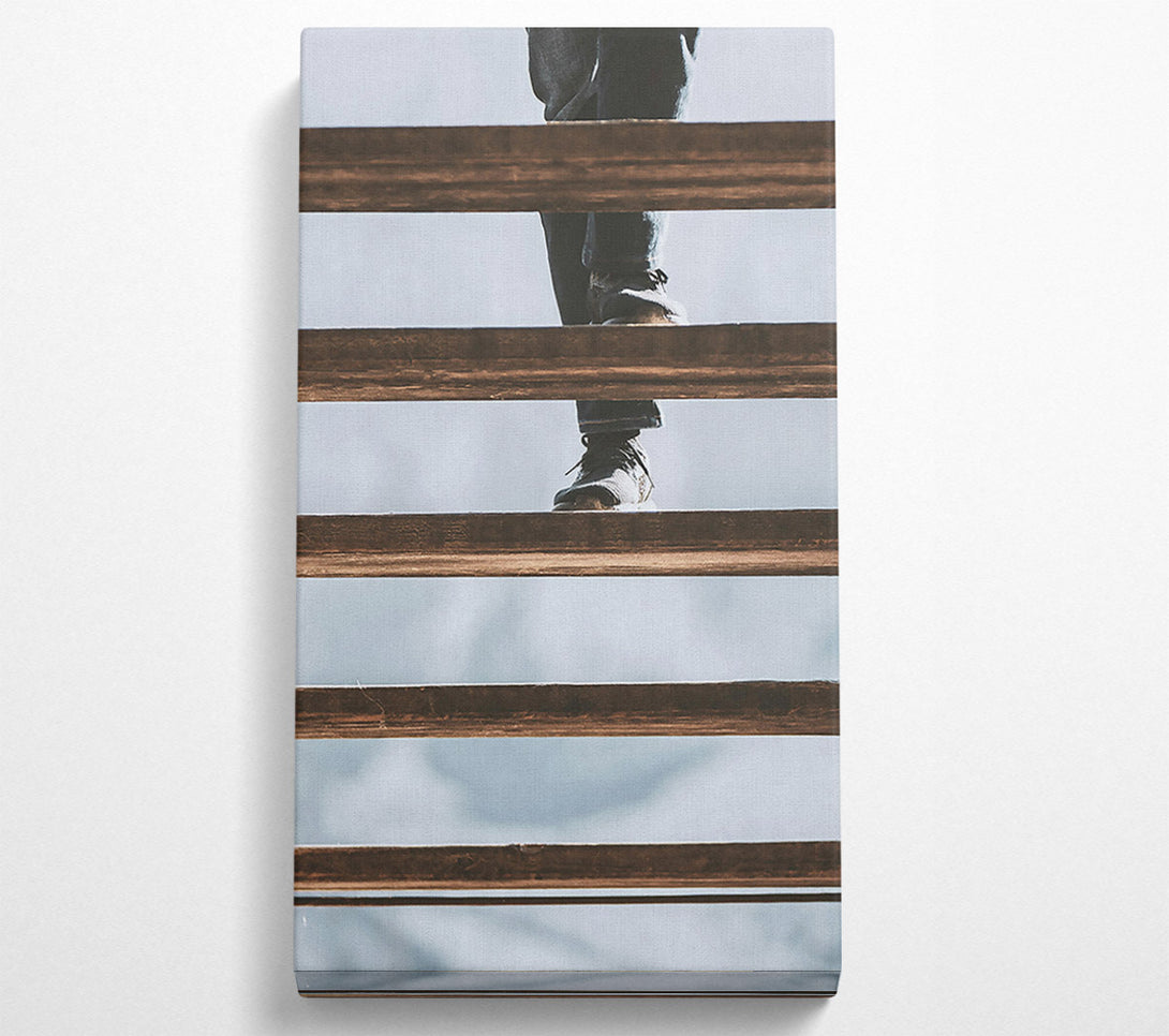  A Canvas Print of Brown Steps Upward Canvas Art
