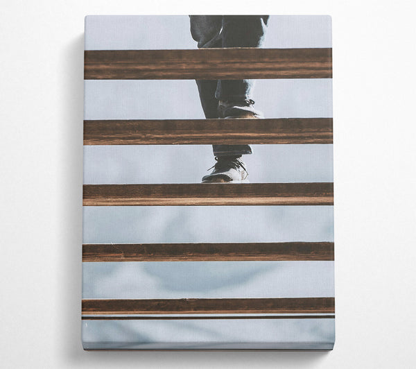  A Canvas Print of Brown Steps Upward Canvas Art