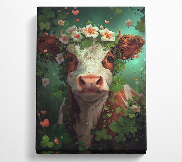  A Canvas Print of Pretty Highhland Cow Canvas Wall Art