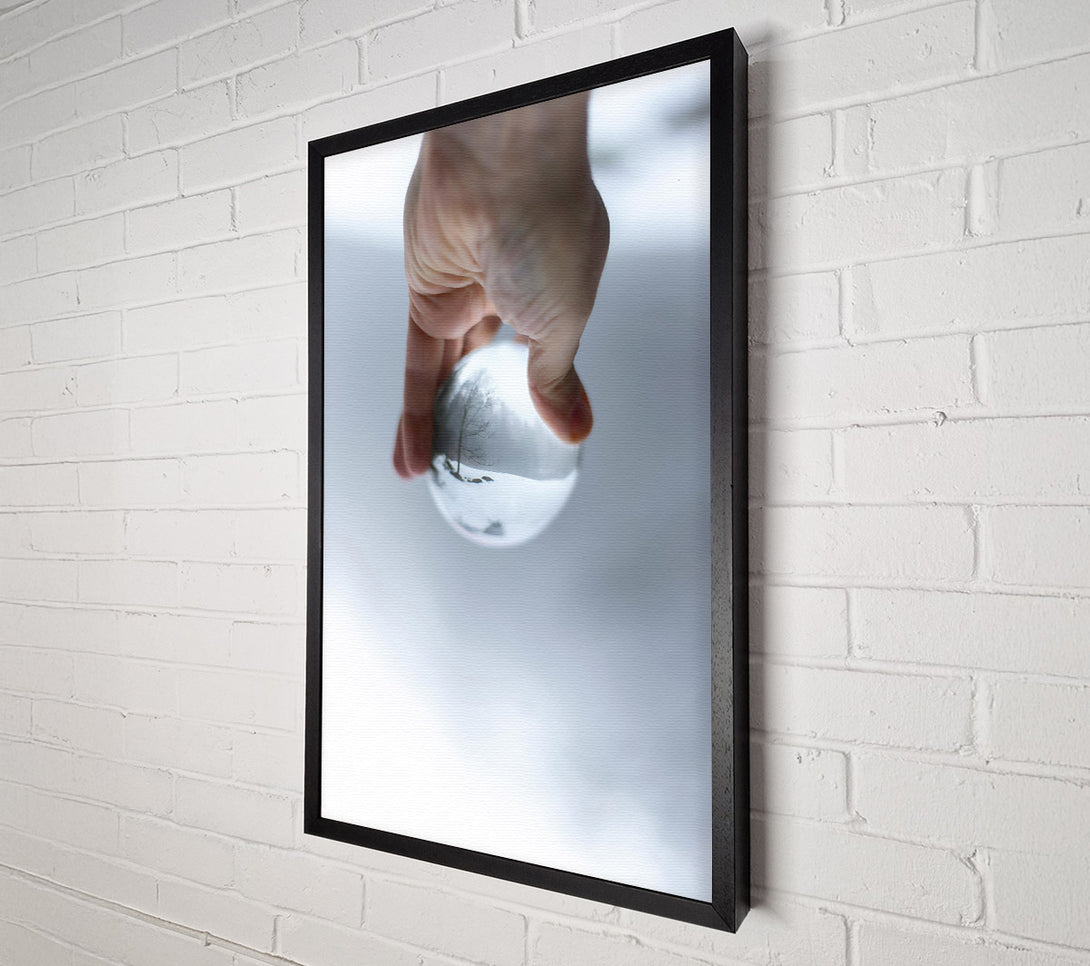  A Canvas Print of White Foggy Sphere Canvas Wall Art