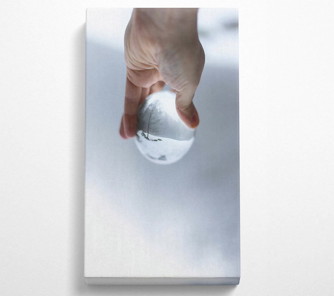  A Canvas Print of White Foggy Sphere Canvas Wall Art