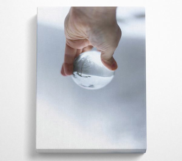  A Canvas Print of White Foggy Sphere Canvas Wall Art