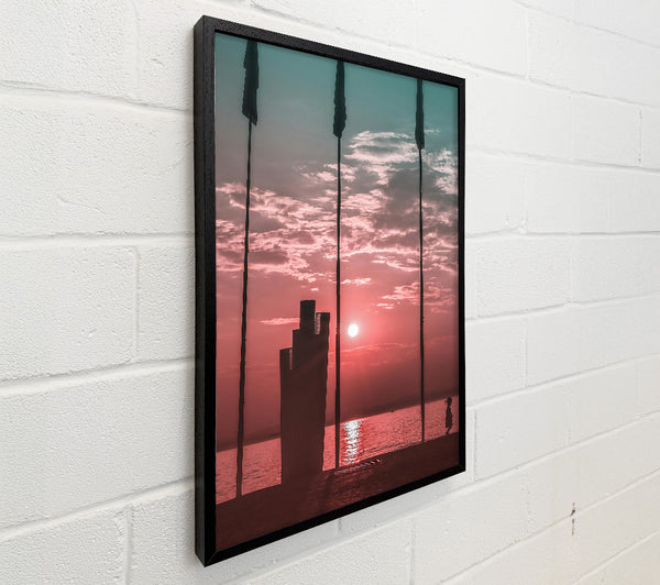 Pink Sunset Silhouette