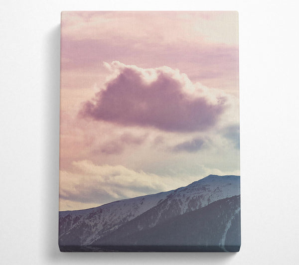  A Canvas Print of Pink Cloud Over Peaks Canvas Print