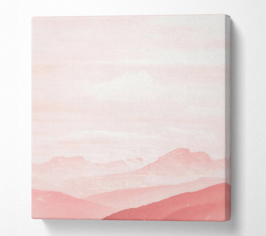  A Canvas Print of Pink Mountain Haze Canvas Wall Art