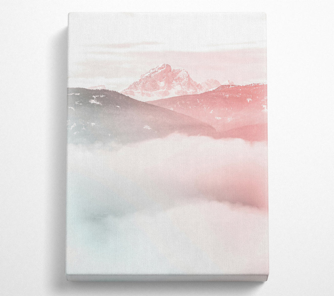 A Canvas Print of Pink Mountain Mist Canvas Print