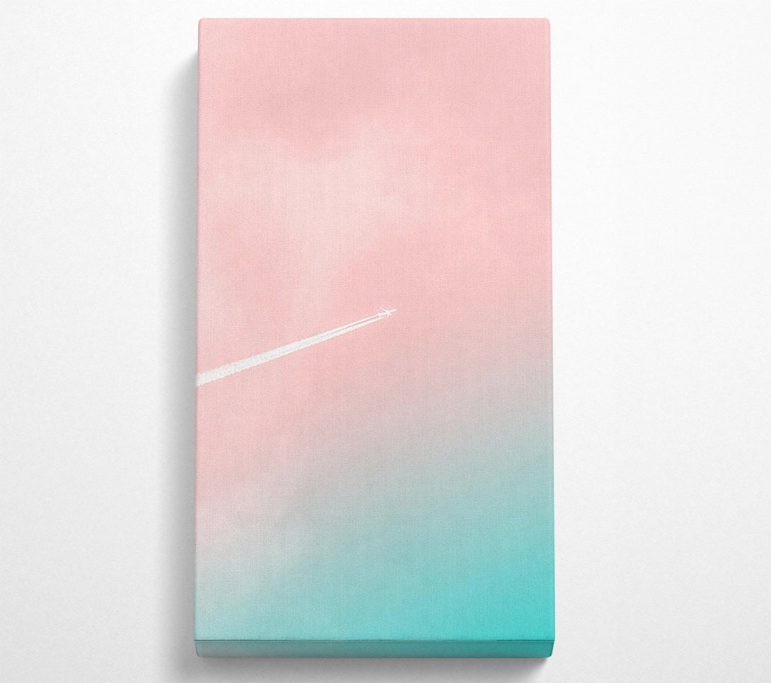  A Canvas Print of Pink Sky Flight Path Canvas Wall Art