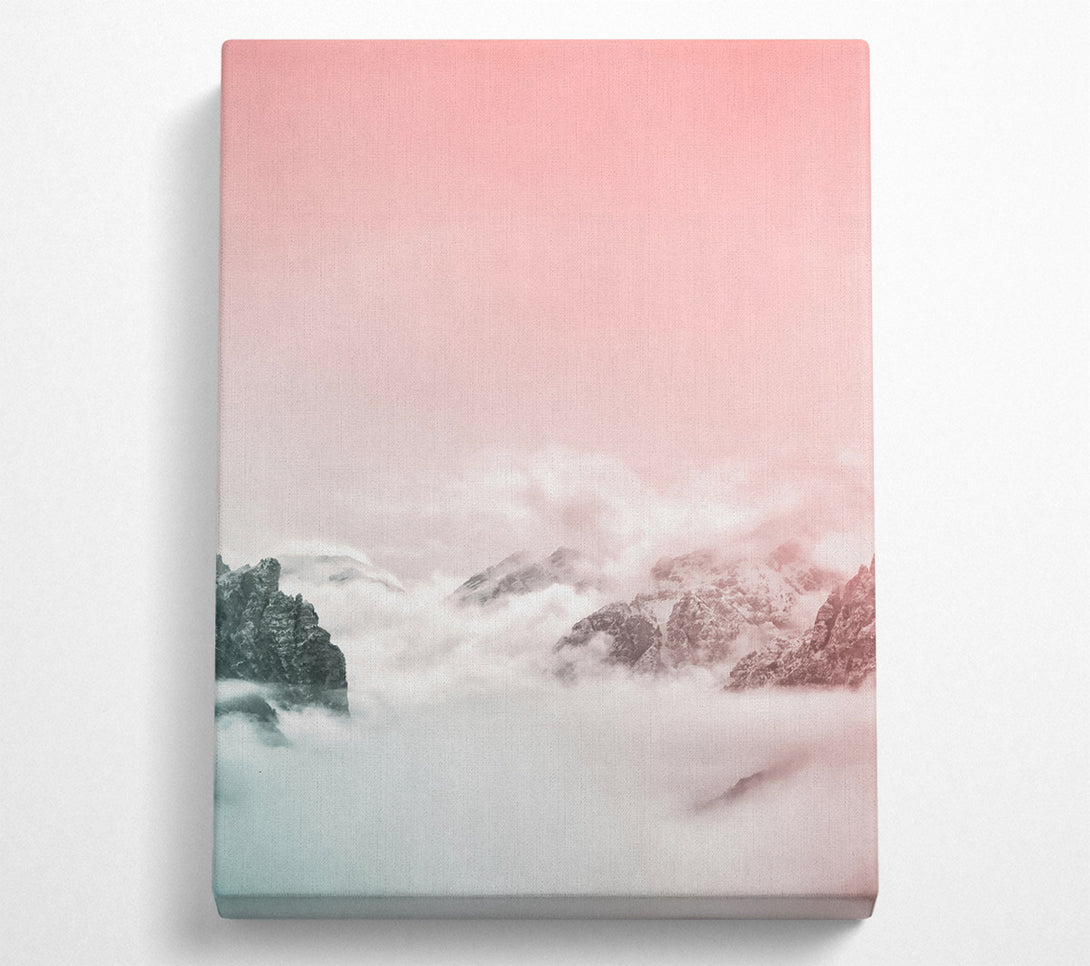  A Canvas Print of Pink Sky Mountainscape Canvas Print