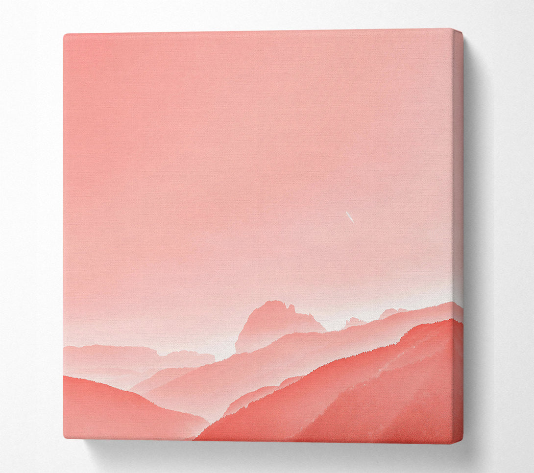  A Canvas Print of Coral Mountain Haze Canvas Print