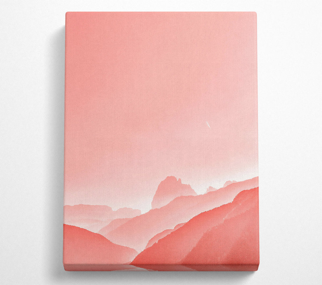  A Canvas Print of Coral Mountain Haze Canvas Print