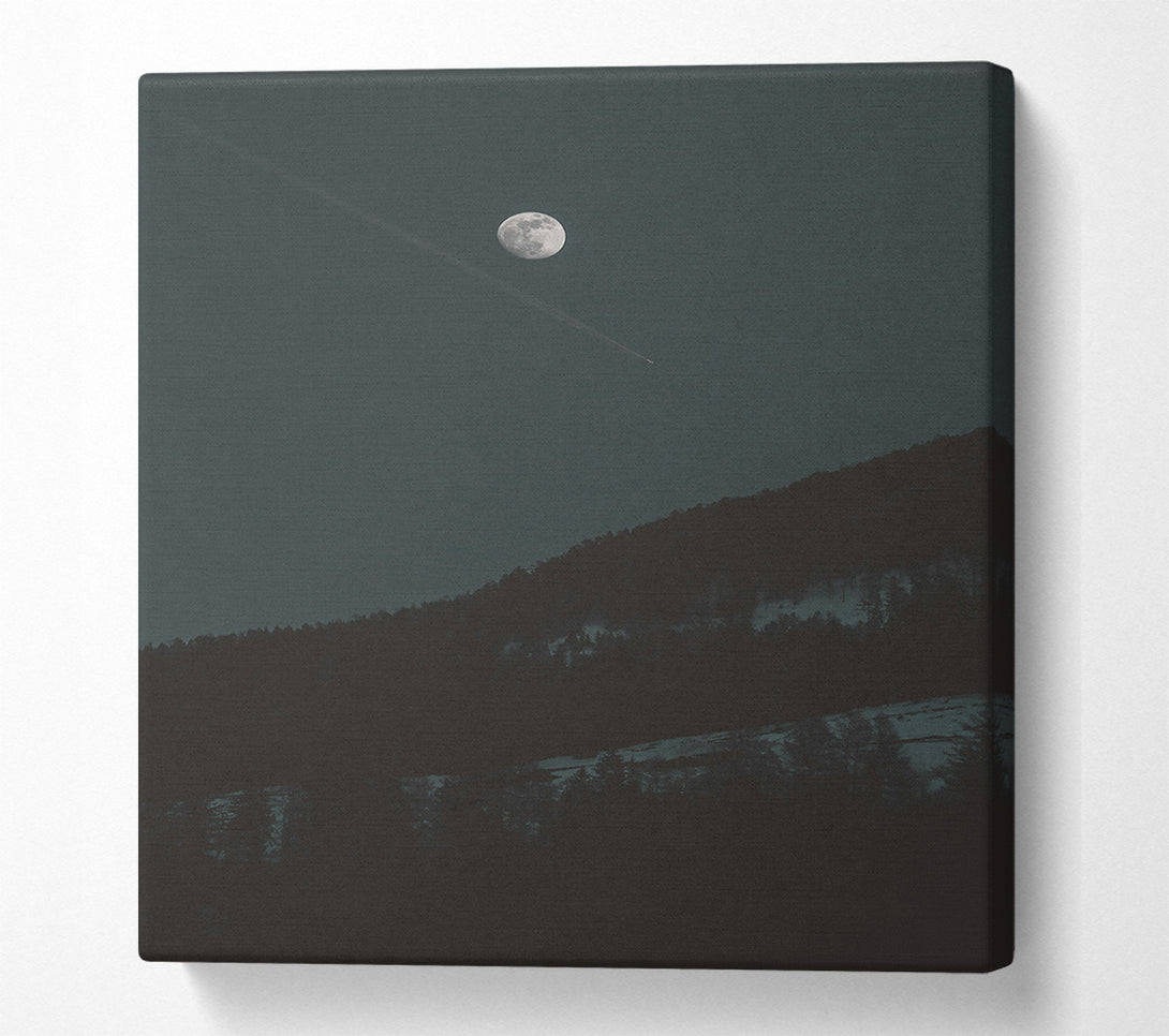  A Canvas Print of Blue Moon'S Shadow Canvas Wall Art