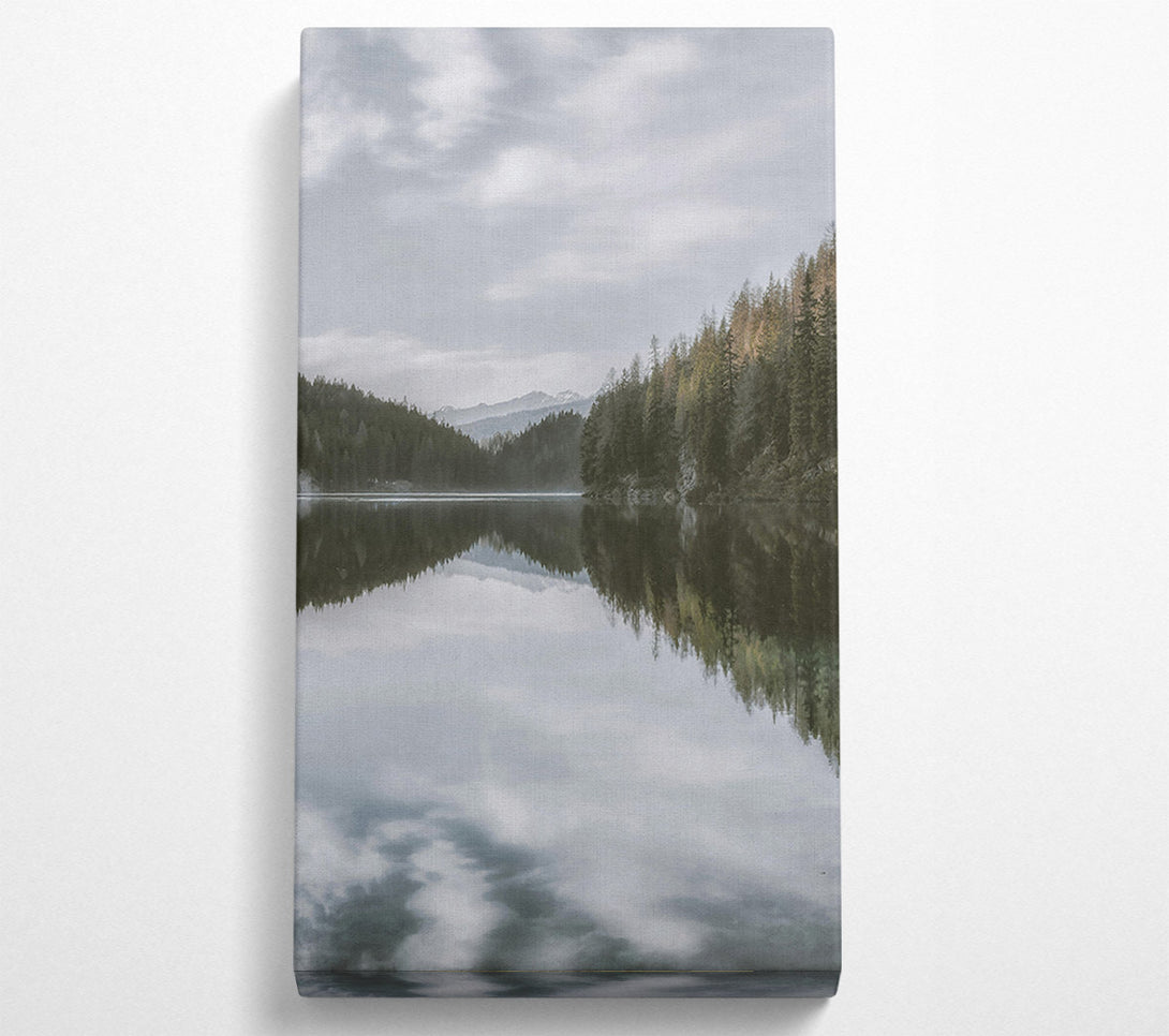  A Canvas Print of Gray Sky Reflection Canvas Wall Art
