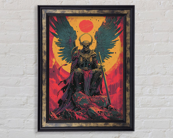 Psychedellic Fallen Angel Of Death Framed Print