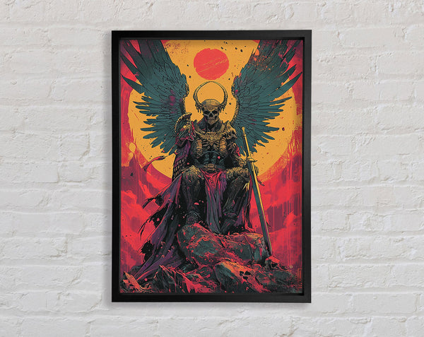 Psychedellic Fallen Angel Of Death Framed Print