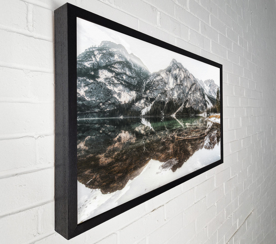  A Canvas Print of Emerald Mountain Reflections Canvas Wall Art