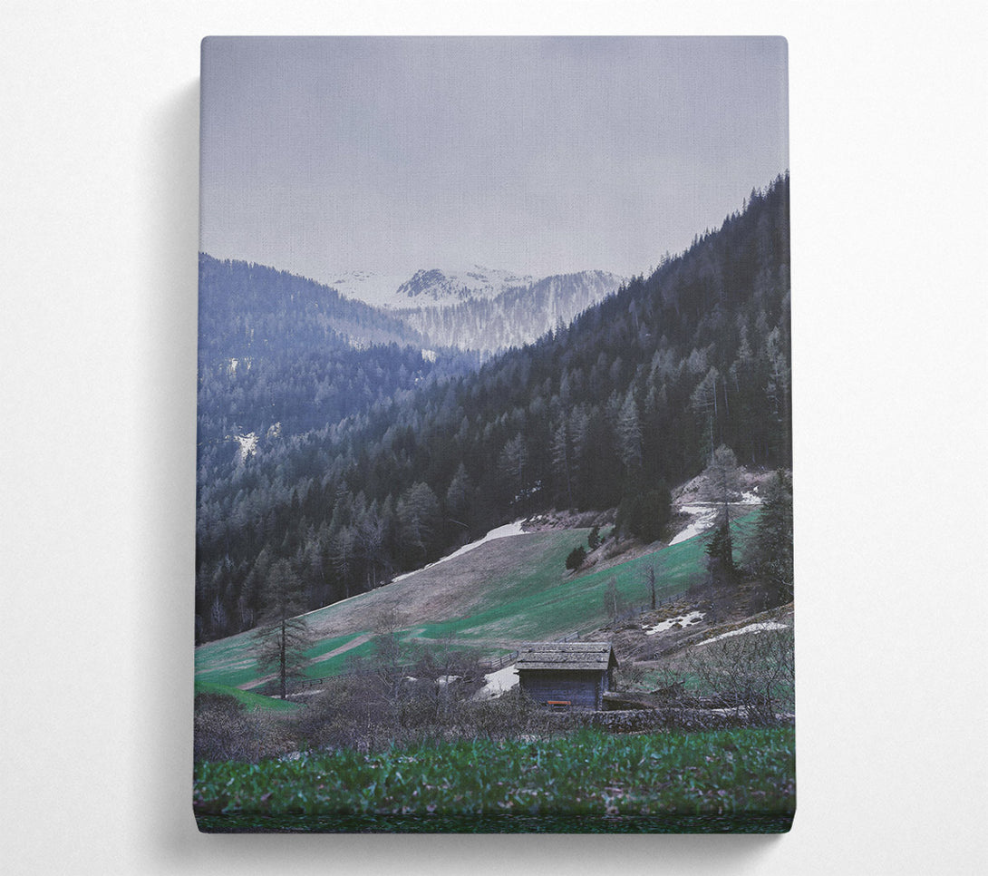  A Canvas Print of Green Valley Cabin Canvas Wall Art