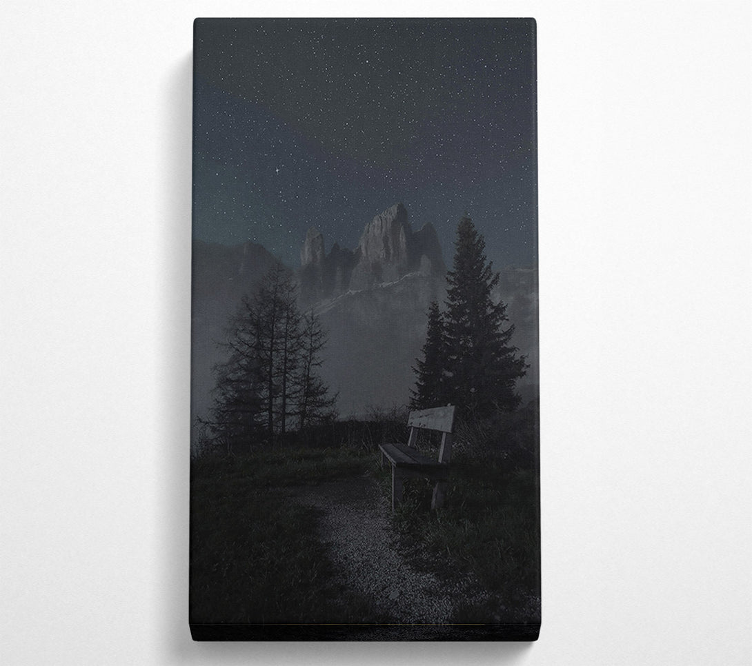  A Canvas Print of Midnight Grey Mountain View Canvas Print