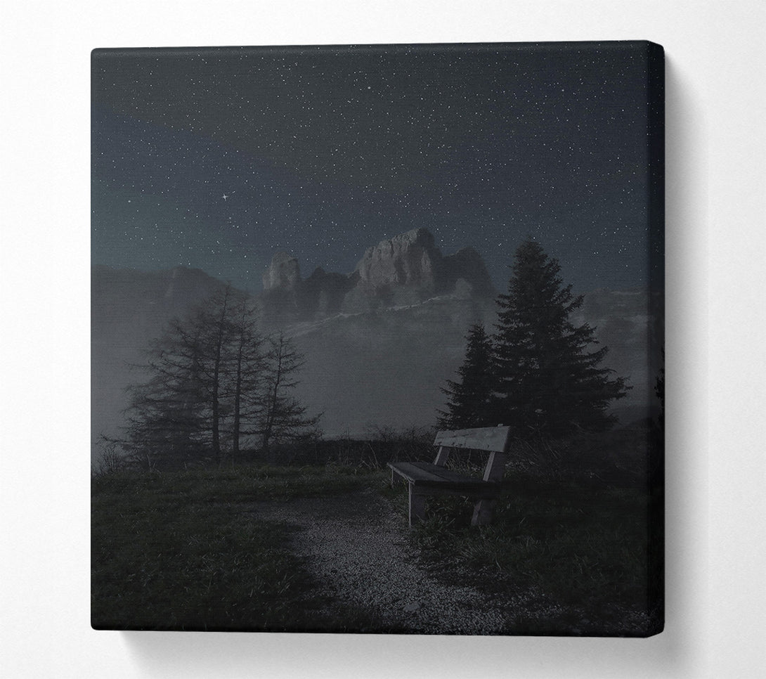  A Canvas Print of Midnight Grey Mountain View Canvas Print