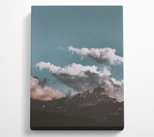  A Canvas Print of Teal Mountain Dreams Canvas Wall Art