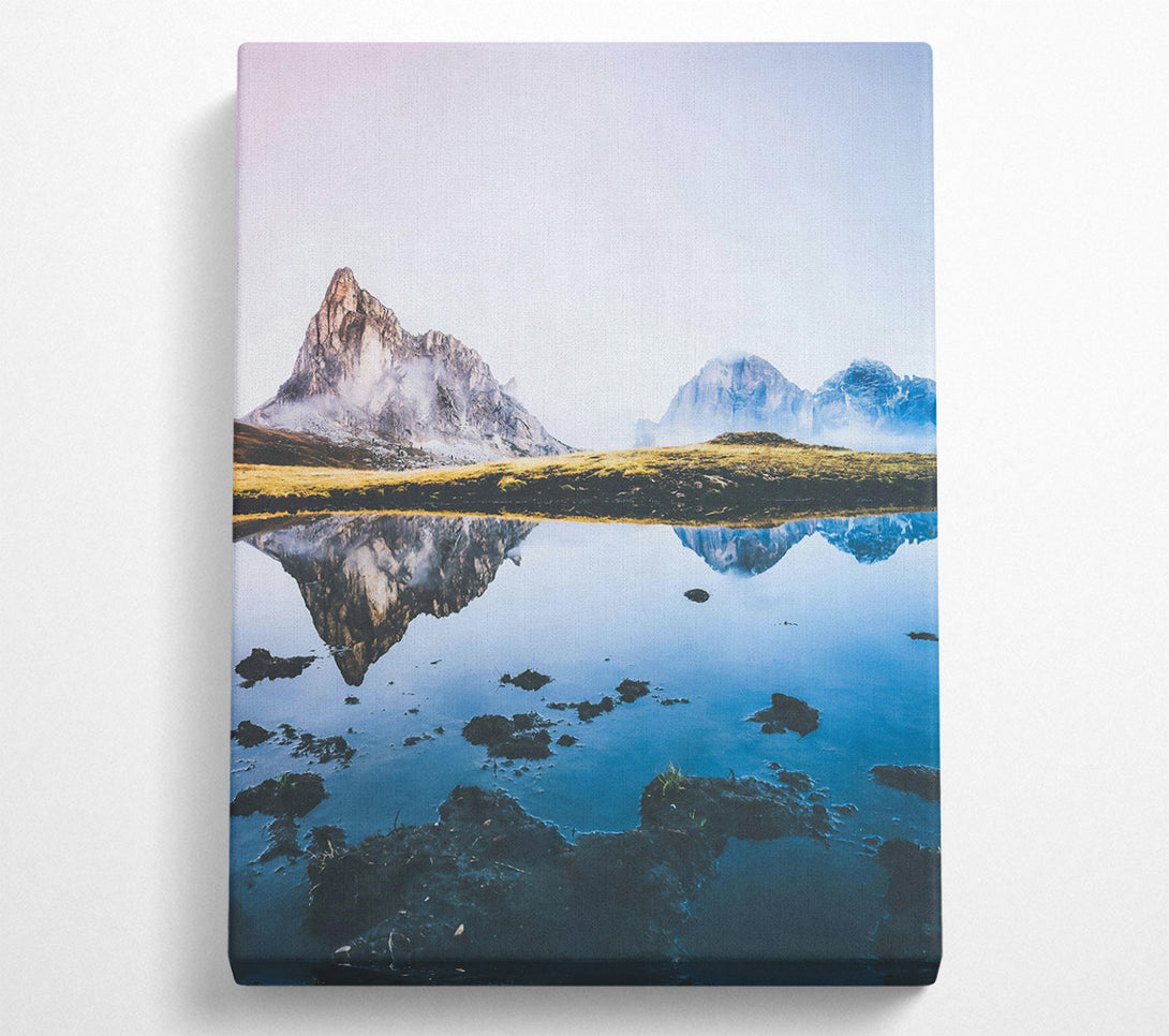 A Canvas Print of Blue Mountain Reflection Canvas Art