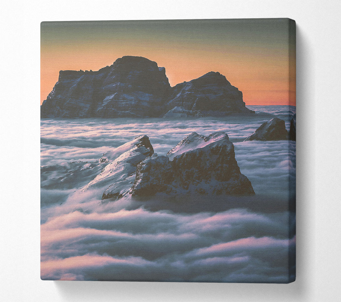  A Canvas Print of Pink Cloud Peaks Canvas Print