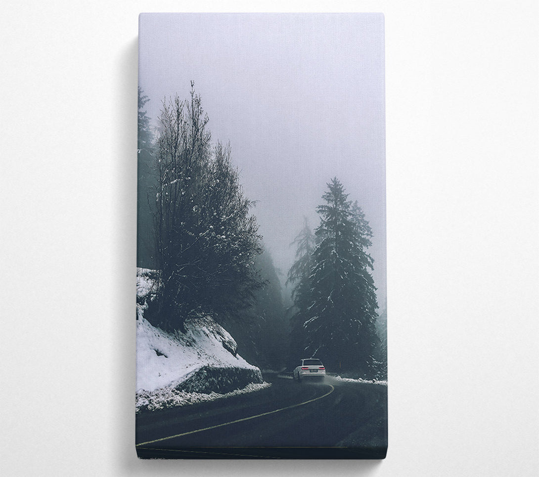  A Canvas Print of Grey Foggy Driveway Canvas Wall Art