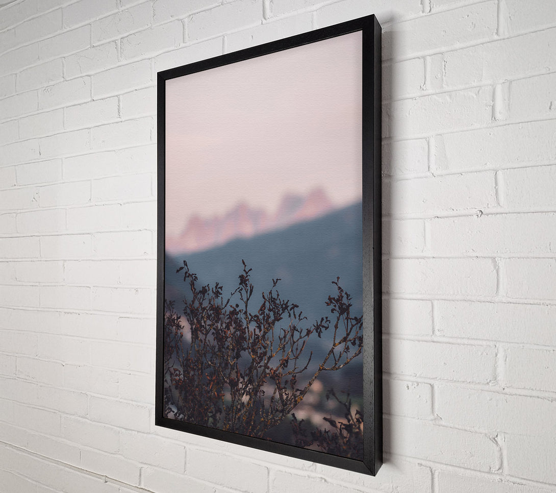  A Canvas Print of Pale Blue Silhouette Canvas Print