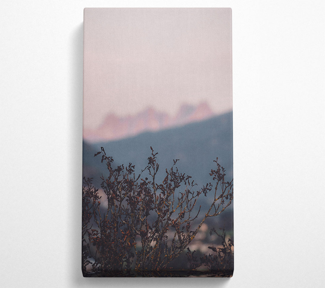  A Canvas Print of Pale Blue Silhouette Canvas Print