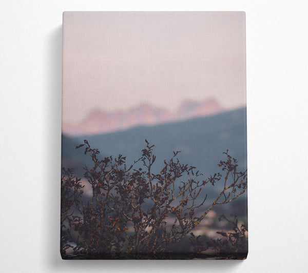  A Canvas Print of Pale Blue Silhouette Canvas Print
