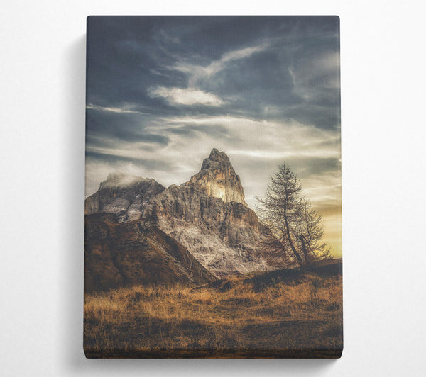  A Canvas Print of Golden Mountain Peak Canvas Print