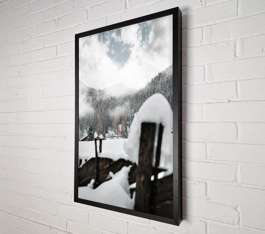  A Canvas Print of White Winter Woodscape Canvas Wall Art