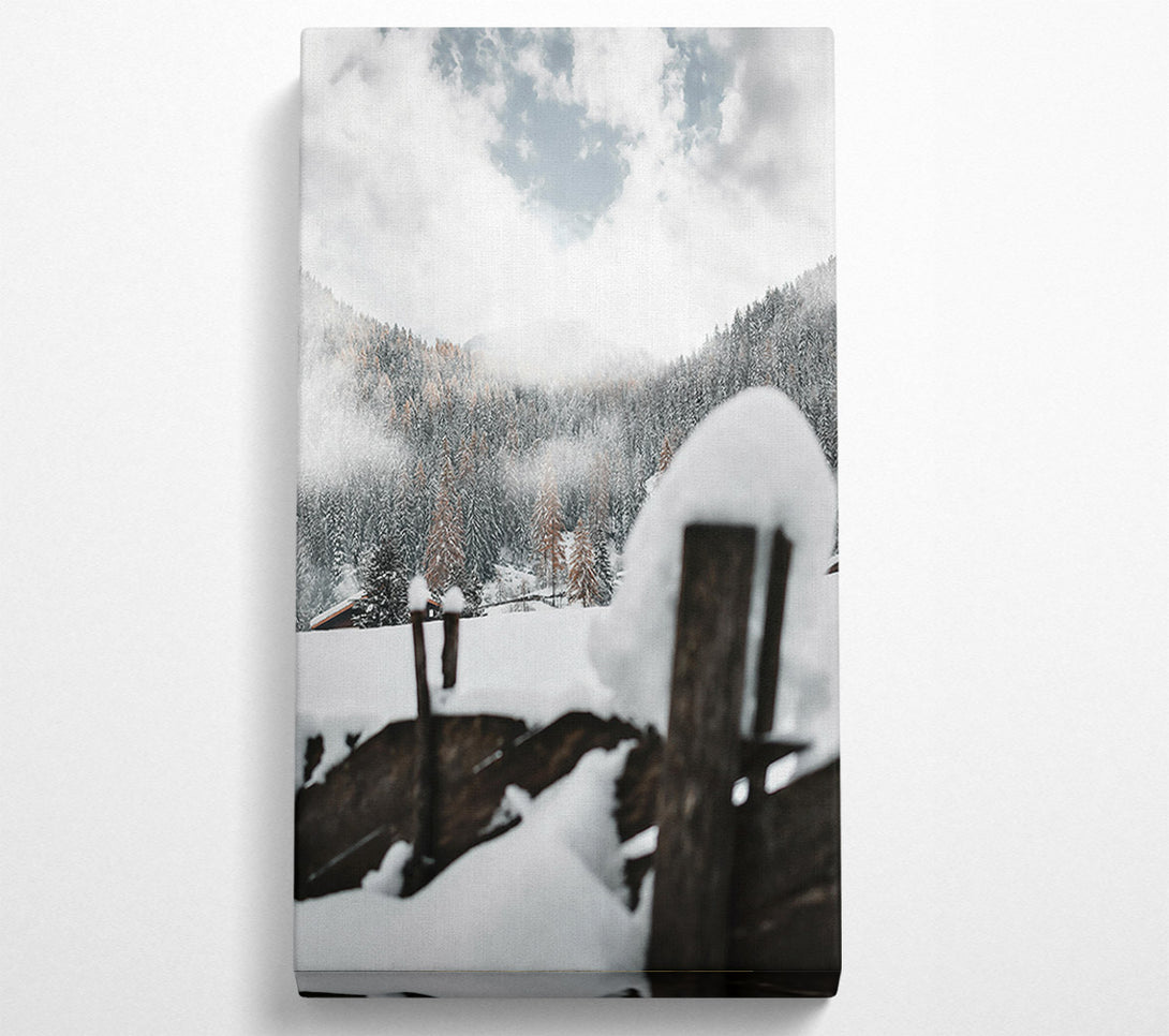  A Canvas Print of White Winter Woodscape Canvas Wall Art
