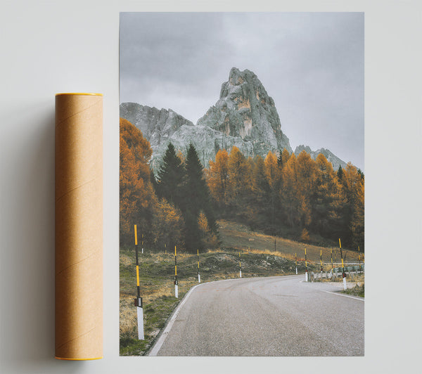 Golden Peak Road Giclee Print