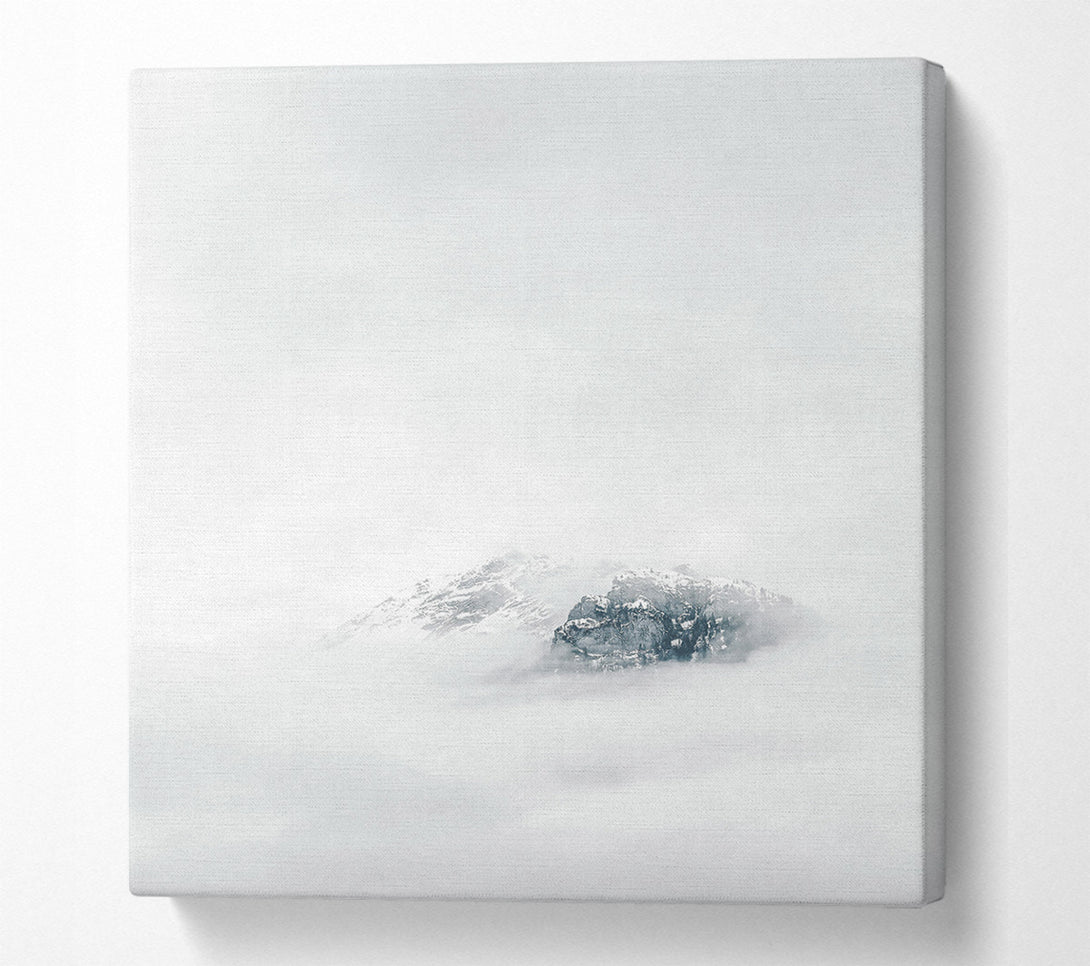  A Canvas Print of White Peak Emerging Canvas Wall Art