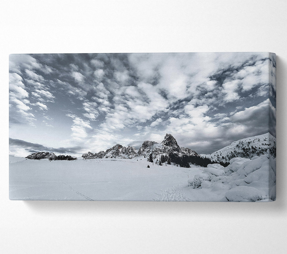  A Canvas Print of Silver Sky Mountains Canvas Art