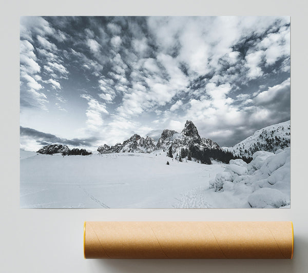 Silver Sky Mountains Poster