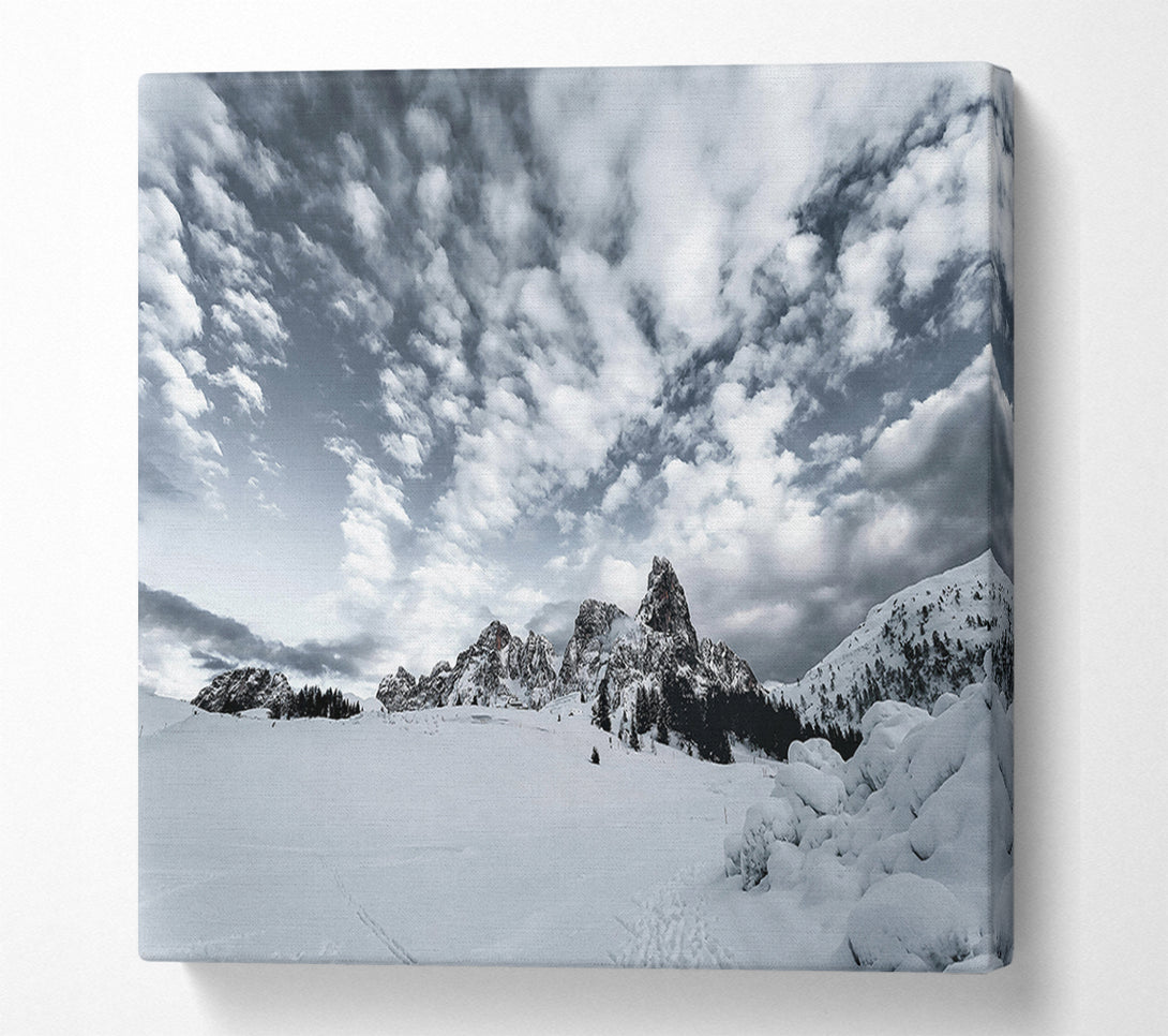  A Canvas Print of Silver Sky Mountains Canvas Art