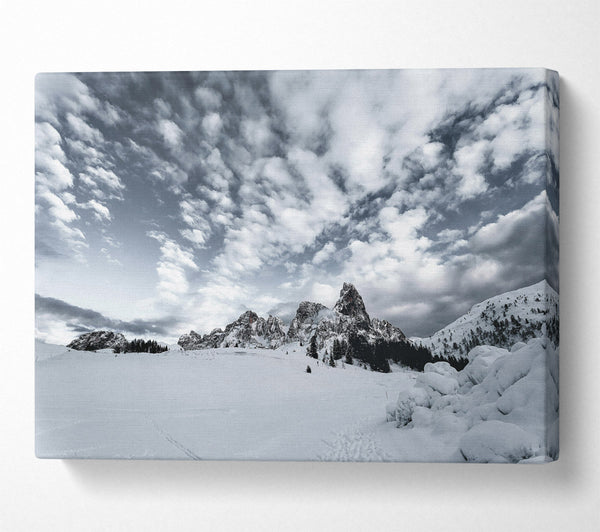  A Canvas Print of Silver Sky Mountains Canvas Art